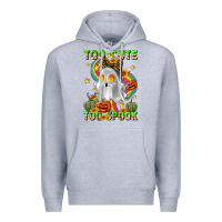 Heather Grey too cute too spook Premium Hoodie - LillyAllenDesigns