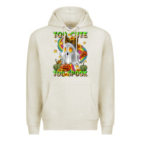 Oatmeal Heather too cute too spook Premium Hoodie - LillyAllenDesigns
