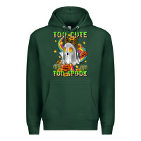 Sports Green too cute too spook Premium Hoodie - LillyAllenDesigns