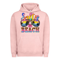 Pigment Salmon Salty beach Urban Hoodie - NancyCooperArtShop