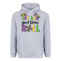 Heather Grey let the good times roll Heavyweight Hoodie - MaliasSmallBusiness