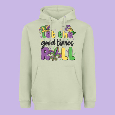 Let The Good Times Roll Heavyweight Hoodie Designed By Maliassmallbusiness