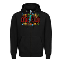 Black lightning bolt mama christmas Zipper Hoodie - Jasminsmagicworld