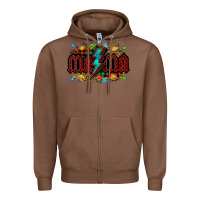 Chestnut lightning bolt mama christmas Zipper Hoodie - Jasminsmagicworld