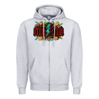 Heather Grey lightning bolt mama christmas Zipper Hoodie - Jasminsmagicworld