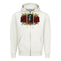 Oatmeal Heather lightning bolt mama christmas Zipper Hoodie - Jasminsmagicworld