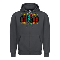 Smoke lightning bolt mama christmas Zipper Hoodie - Jasminsmagicworld