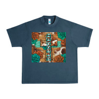 Midnight Navy blessed cross Urban Heavy Tee - BarkalooDesign