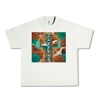Pistachio blessed cross Urban Heavy Tee - BarkalooDesign