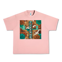 Salmon blessed cross Urban Heavy Tee - BarkalooDesign