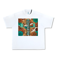 White blessed cross Urban Heavy Tee - BarkalooDesign
