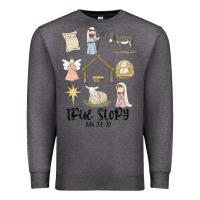 Charcoal Heather true story Premium Sweatshirt - MaliasSmallBusiness