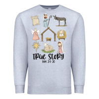 Heather Grey true story Premium Sweatshirt - MaliasSmallBusiness