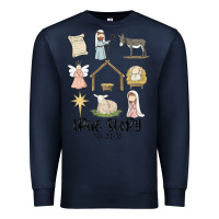 Navy true story Premium Sweatshirt - MaliasSmallBusiness