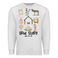 Oatmeal Heather true story Premium Sweatshirt - MaliasSmallBusiness