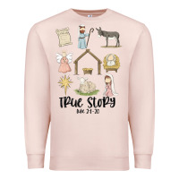 Pale Pink true story Premium Sweatshirt - MaliasSmallBusiness