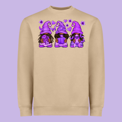 Domestic Violence Warrior Afro Gnomes Heavyweight Sweatshirt Designed By Texasbilliewilder