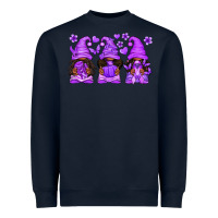 Navy Domestic Violence Warrior Afro Gnomes Heavyweight Sweatshirt - texasbilliewilder