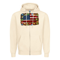 Sandshell christmas american flag background Zipper Hoodie - Jasminsmagicworld