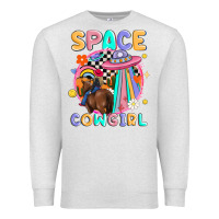 Oatmeal Heather space cowgirl Premium Sweatshirt - MaliasSmallBusiness