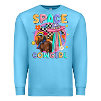 Ocean Blue space cowgirl Premium Sweatshirt - MaliasSmallBusiness