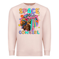 Pale Pink space cowgirl Premium Sweatshirt - MaliasSmallBusiness