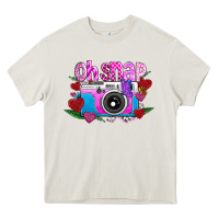 Cream Oh Snap Heavy Core Tee - CowhideDigitalArt