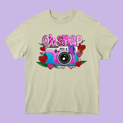 Oh Snap Heavy Core Tee Designed By Cowhidedigitalart