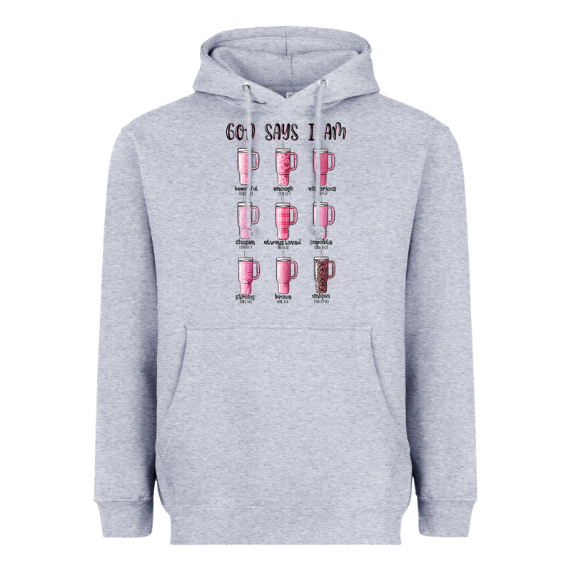 God Says I Am Bible Verse Stanley Heavyweight Hoodie by MaliasSmallBusiness | Teevron
