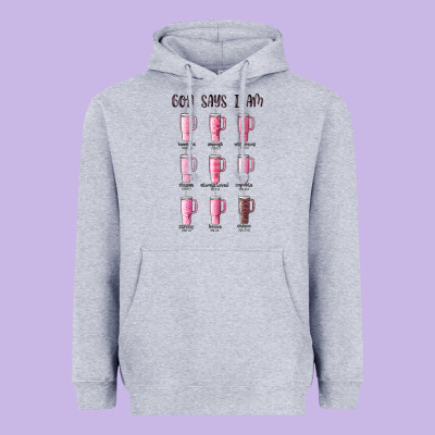 God Says I Am Bible Verse Stanley Heavyweight Hoodie Designed By Maliassmallbusiness