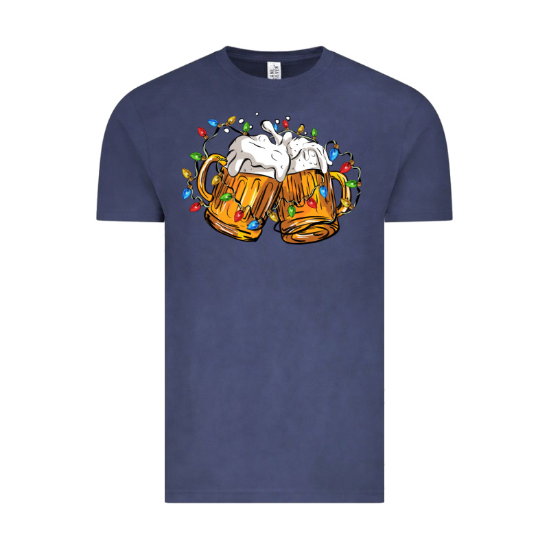 Beer With Christmas Lights Vintage Tee by FaDigitalArtStudio | Teevron
