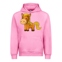 Fuchsia Pink cute horse Urban Hoodie - texasbilliewilder