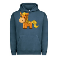 Pigment Midnight Navy cute horse Urban Hoodie - texasbilliewilder