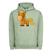 Pigment Oil Green cute horse Urban Hoodie - texasbilliewilder