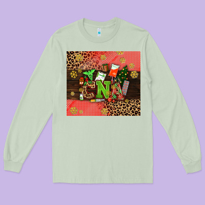 Cna Christmas Long Sleeve Tee Designed By Adodesignshop