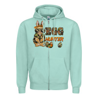 Seafoam easter egg hunter rabbit bunny Zipper Hoodie - BarkalooDesign