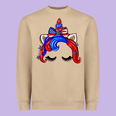 4th Of July Unicorn Heavyweight Sweatshirt Designed By Zillion Design Studio