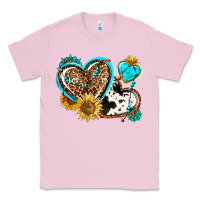 Bubblegum Pink western leopard pride  hearts Classic Tee - AdoDesignShop