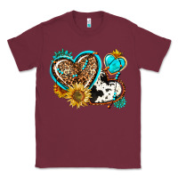 Burgundy western leopard pride  hearts Classic Tee - AdoDesignShop