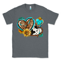 Charcoal Heather western leopard pride  hearts Classic Tee - AdoDesignShop