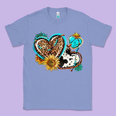 Western Leopard Pride  Hearts Classic Tee Designed By Adodesignshop
