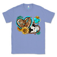 Colony Blue western leopard pride  hearts Classic Tee - AdoDesignShop