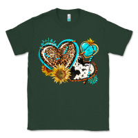 Sports Green western leopard pride  hearts Classic Tee - AdoDesignShop