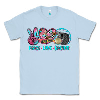 Dusty Blue peace love racing Classic Tee - AdoDesignShop