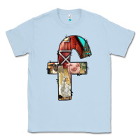Dusty Blue farm life alphabet lowercase letters f Classic Tee - BundleAndBundleShop