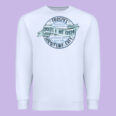 Frostys Snowflake Cafe Premium Sweatshirt Designed By Maliassmallbusiness