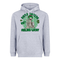 Heather Grey dead inside but feeling lucky Heavyweight Hoodie - MaliasSmallBusiness