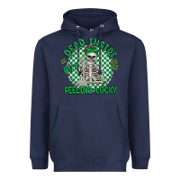 Navy dead inside but feeling lucky Heavyweight Hoodie - MaliasSmallBusiness