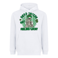 White dead inside but feeling lucky Heavyweight Hoodie - MaliasSmallBusiness
