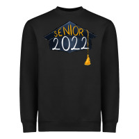 Black senior 2022 graduation cap Heavyweight Sweatshirt - RanaPortraitStore